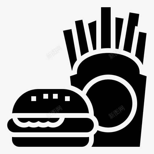 快餐法国菜汉堡包图标svg_新图网 https://ixintu.com 快餐 汉堡包 法国菜 美式符号 餐