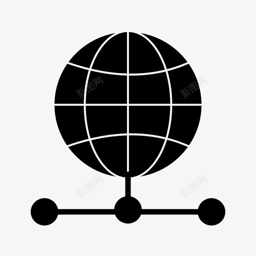 服务器球字形图标svg_新图网 https://ixintu.com 字形 服务器球