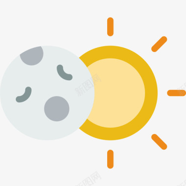 日食天气141平坦图标图标