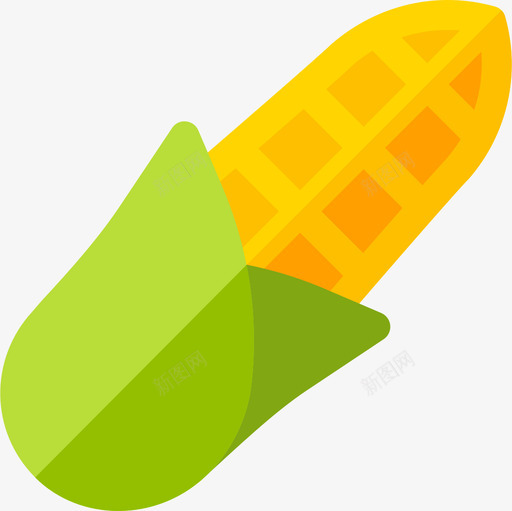 玉米水果和蔬菜16平的图标svg_新图网 https://ixintu.com 平的 水果和蔬菜16 玉米
