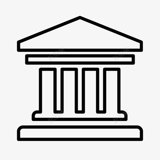 银行金融政府图标svg_新图网 https://ixintu.com 办公室 商业和金融第一卷 政府 法律 金融 银行