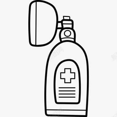 氧气面罩医疗器械16黑色图标图标