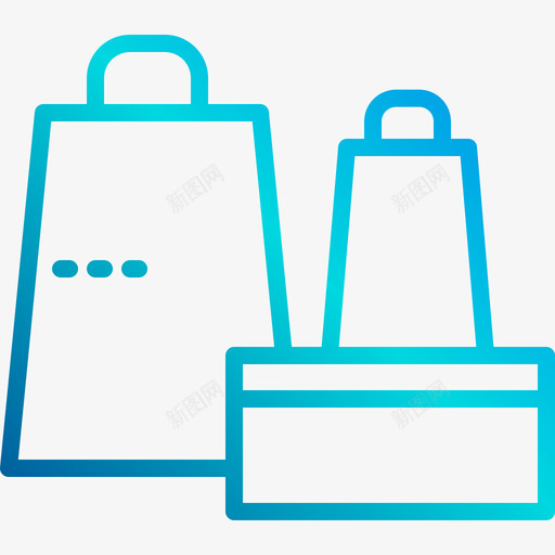 购物袋生活方式6线性梯度图标svg_新图网 https://ixintu.com 生活方式6 线性梯度 购物袋