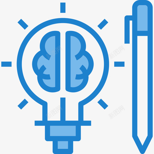 主意学校36蓝色图标svg_新图网 https://ixintu.com 主意 学校36 蓝色