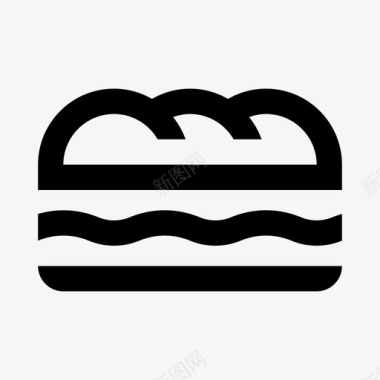 三明治快餐地铁图标图标