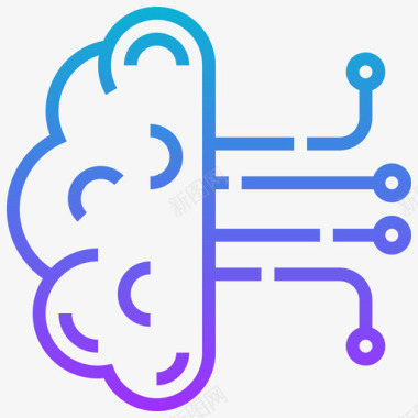 人工智能大数据11梯度图标图标