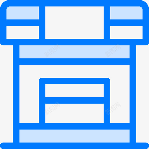 仓库工业36蓝色图标svg_新图网 https://ixintu.com 仓库 工业36 蓝色