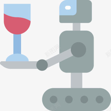 机器人未来科技3平面图标图标