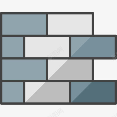 砖墙房地产101线性颜色图标图标