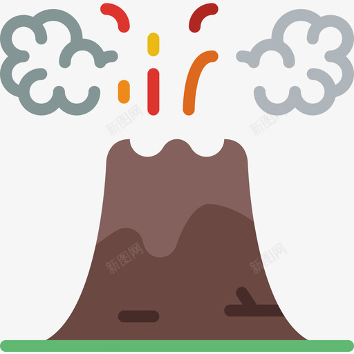 火山旅行153平坦图标svg_新图网 https://ixintu.com 平坦 旅行153 火山