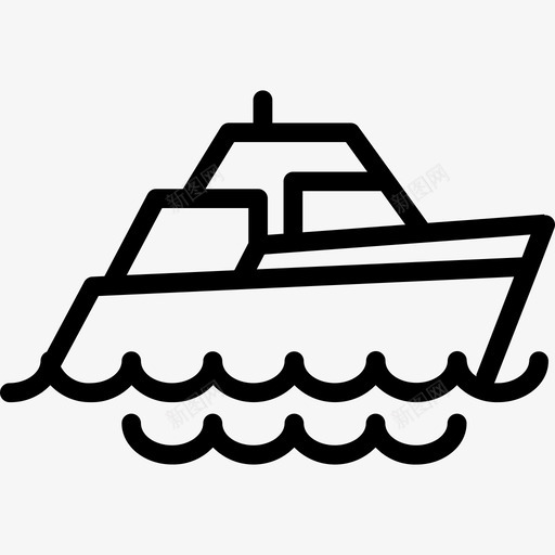 船潜水5直线型图标svg_新图网 https://ixintu.com 潜水5 直线型 船