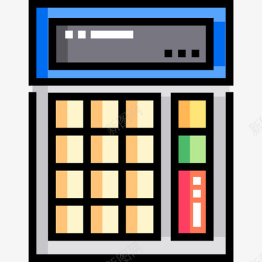 计算器零售4线性颜色图标图标