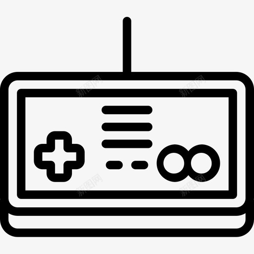 游戏控制器八十年代13岁直线型图标svg_新图网 https://ixintu.com 八十年代13岁 游戏控制器 直线型