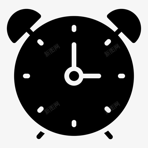 闹钟小时分钟图标svg_新图网 https://ixintu.com 分钟 基本设置3字形 小时 手表 睡眠 闹钟