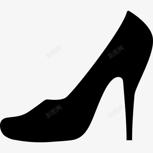 高跟鞋女鞋图标svg_新图网 https://ixintu.com 女 女固体偶像 男 鞋 高跟鞋