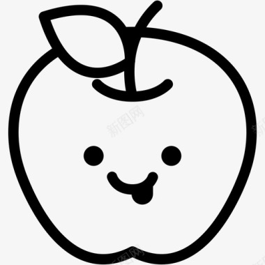 顽皮苹果表情图标图标