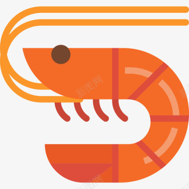 虾食品71扁平图标图标