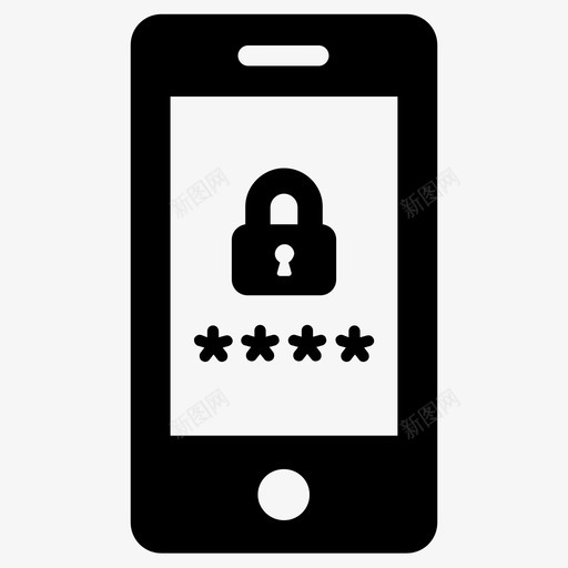 密码手机pin码图标svg_新图网 https://ixintu.com pin码 保护 安全 密码 手机