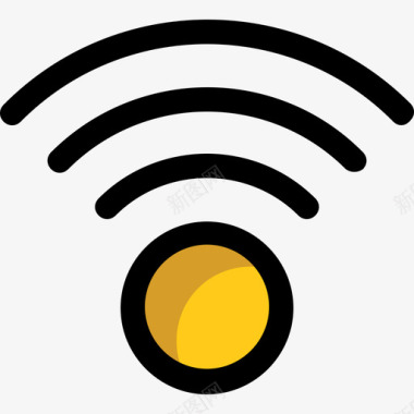 Wifi数字营销40线性彩色图标图标