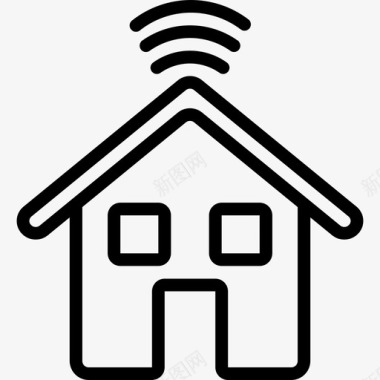 智能住宅未来科技5线性图标图标