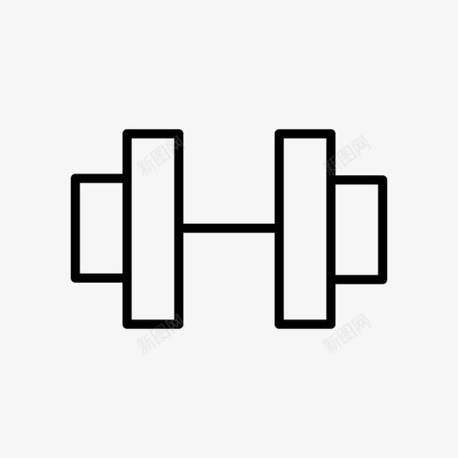 健身房哑铃锻炼图标svg_新图网 https://ixintu.com 举重机 健身 健身房 哑铃 简单的线条图标 锻炼