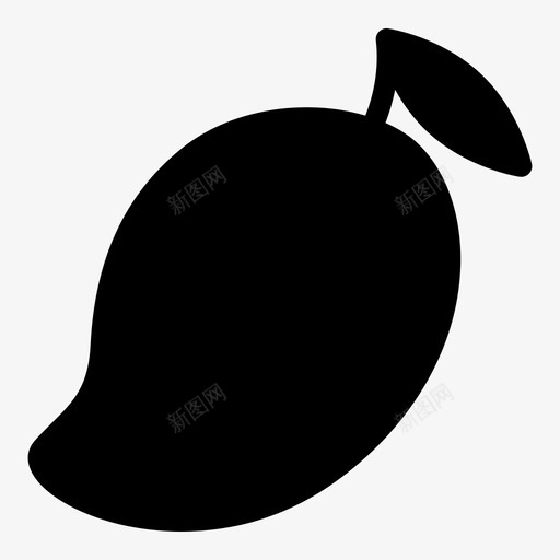 芒果新鲜水果图标svg_新图网 https://ixintu.com 健康 新鲜 水果 水果字形 热带 芒果