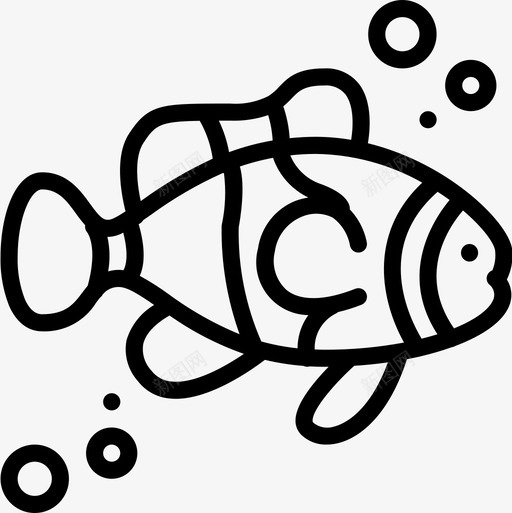 小丑鱼海洋生物25直系图标svg_新图网 https://ixintu.com 小丑鱼 海洋生物25 直系