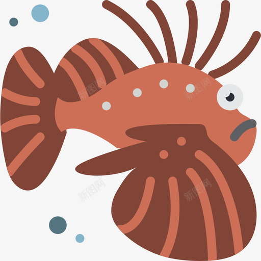 鱼海洋生物27扁平图标svg_新图网 https://ixintu.com 扁平 海洋生物27 鱼