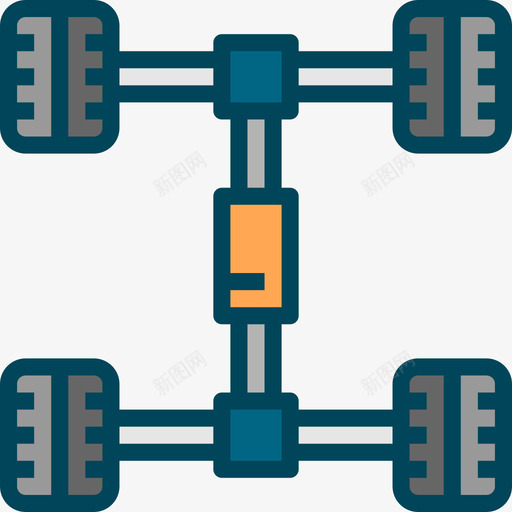 底盘汽车服务6线颜色图标svg_新图网 https://ixintu.com 底盘 汽车服务6 线颜色