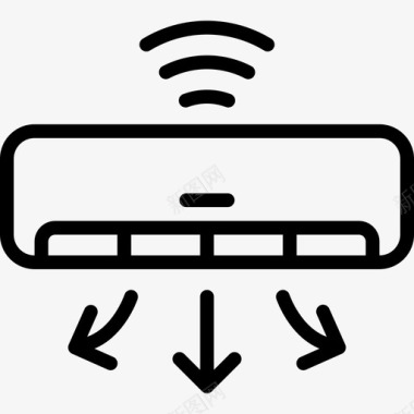 空调物联网43线性图标图标