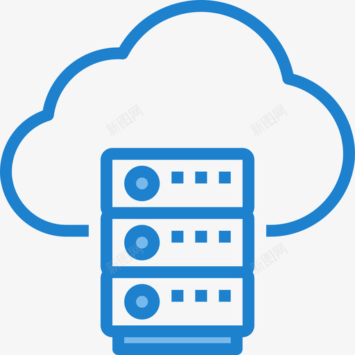 云计算网络和数据库17蓝色图标svg_新图网 https://ixintu.com 云计算 网络和数据库17 蓝色