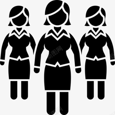 业务团队高管女性图标图标