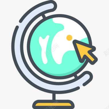 地球环球搜索引擎优化营销13双色图标图标
