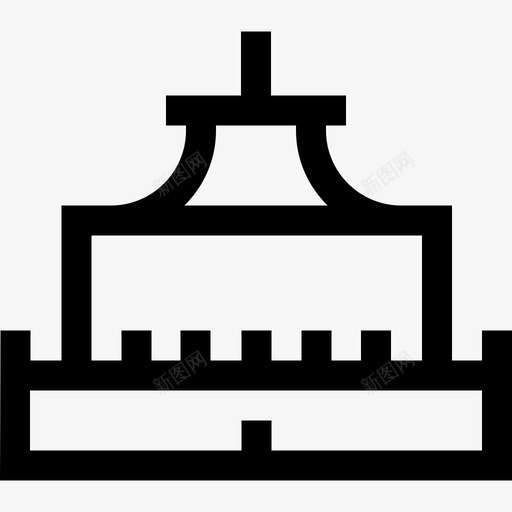 城堡纪念碑17直线图标svg_新图网 https://ixintu.com 城堡 直线 纪念碑17