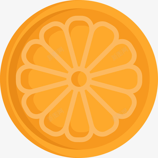 橘子水果蔬菜6扁平图标svg_新图网 https://ixintu.com 扁平 橘子 水果蔬菜6