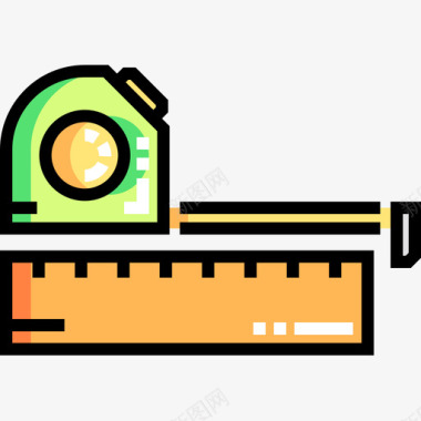 卷尺工具箱5线性颜色图标图标