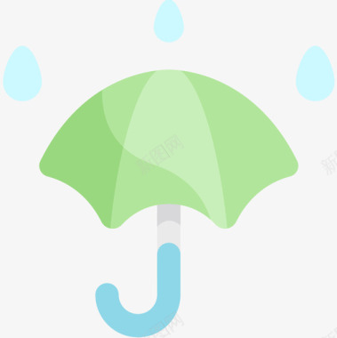 雨伞秋季73扁平图标图标