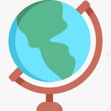 地球仪教育141扁平图标图标