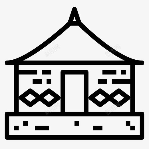 房子非洲人建筑物图标svg_新图网 https://ixintu.com 建筑物 房子 放松 非洲人