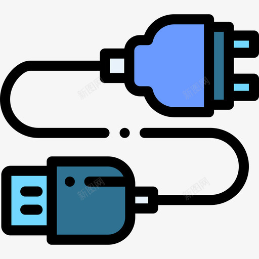 Usb电缆计算机组件4线性颜色图标svg_新图网 https://ixintu.com Usb电缆 线性颜色 计算机组件4