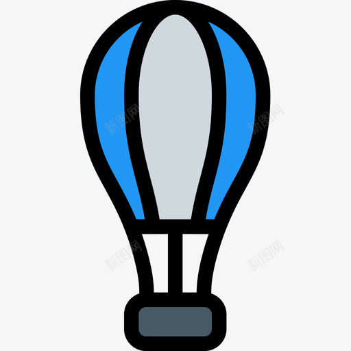 热气球旅游观光2线条色彩图标svg_新图网 https://ixintu.com 旅游观光2 热气球 线条色彩