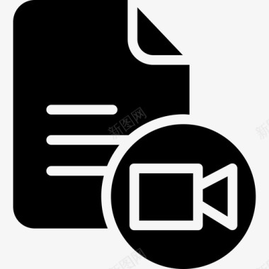 视频文件文件和文件夹19实心图标图标