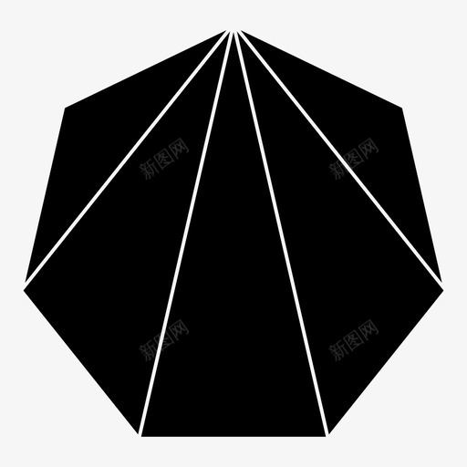 七边形三维形状图标svg_新图网 https://ixintu.com 七边形 三维 几何形状 多边形 形状 金字塔