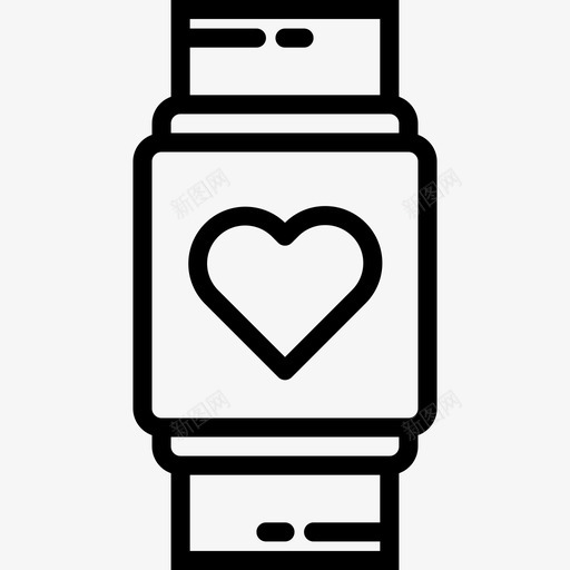 智能手表医疗保健6线性图标svg_新图网 https://ixintu.com 医疗保健6 智能手表 线性
