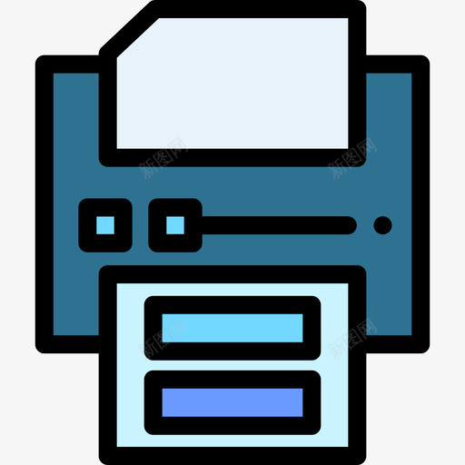 打印机计算机组件4线性颜色图标svg_新图网 https://ixintu.com 打印机 线性颜色 计算机组件4