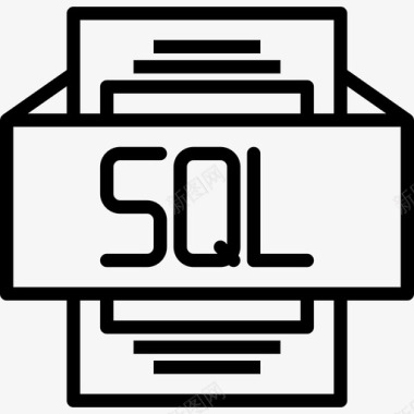 Sql文件类型3线性图标图标