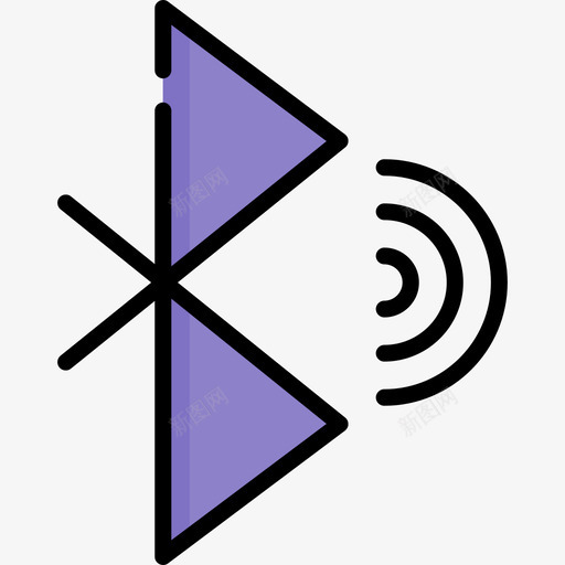 蓝牙通知5线颜色图标svg_新图网 https://ixintu.com 线颜色 蓝牙 通知5