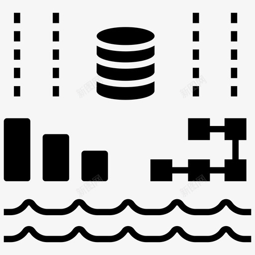 数据湖大数据数据分析图标svg_新图网 https://ixintu.com 大数据 数据分析 数据分析大数据 数据库 数据湖 结构化数据