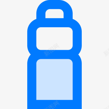 水瓶曲棍球13蓝色图标图标
