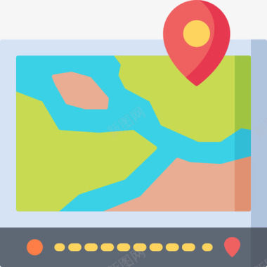 地图旅游应用程序11平面图图标图标